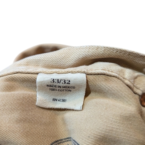 Polo Ralph Lauren Mens Jeans 33x32 Light Beige Cream - Picture 6 of 9